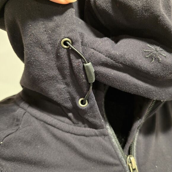 Athleta Rishi Yoga Fitted Jacket Full Zip Womens Small Black Athleisure Workout - Picture 6 of 12